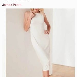 James Perse Cupro Cami Midi Dress in Pearl Size 4 NWT